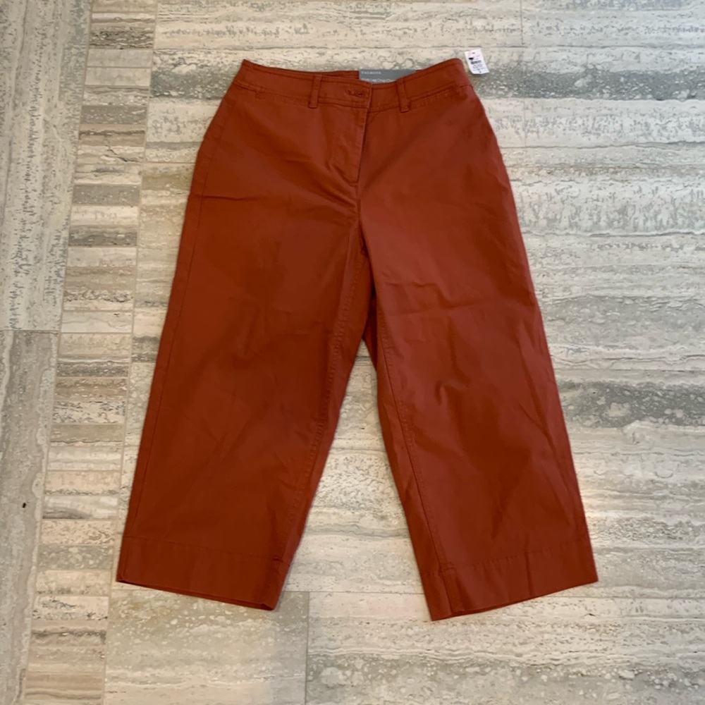 NWT wide leg crop chino